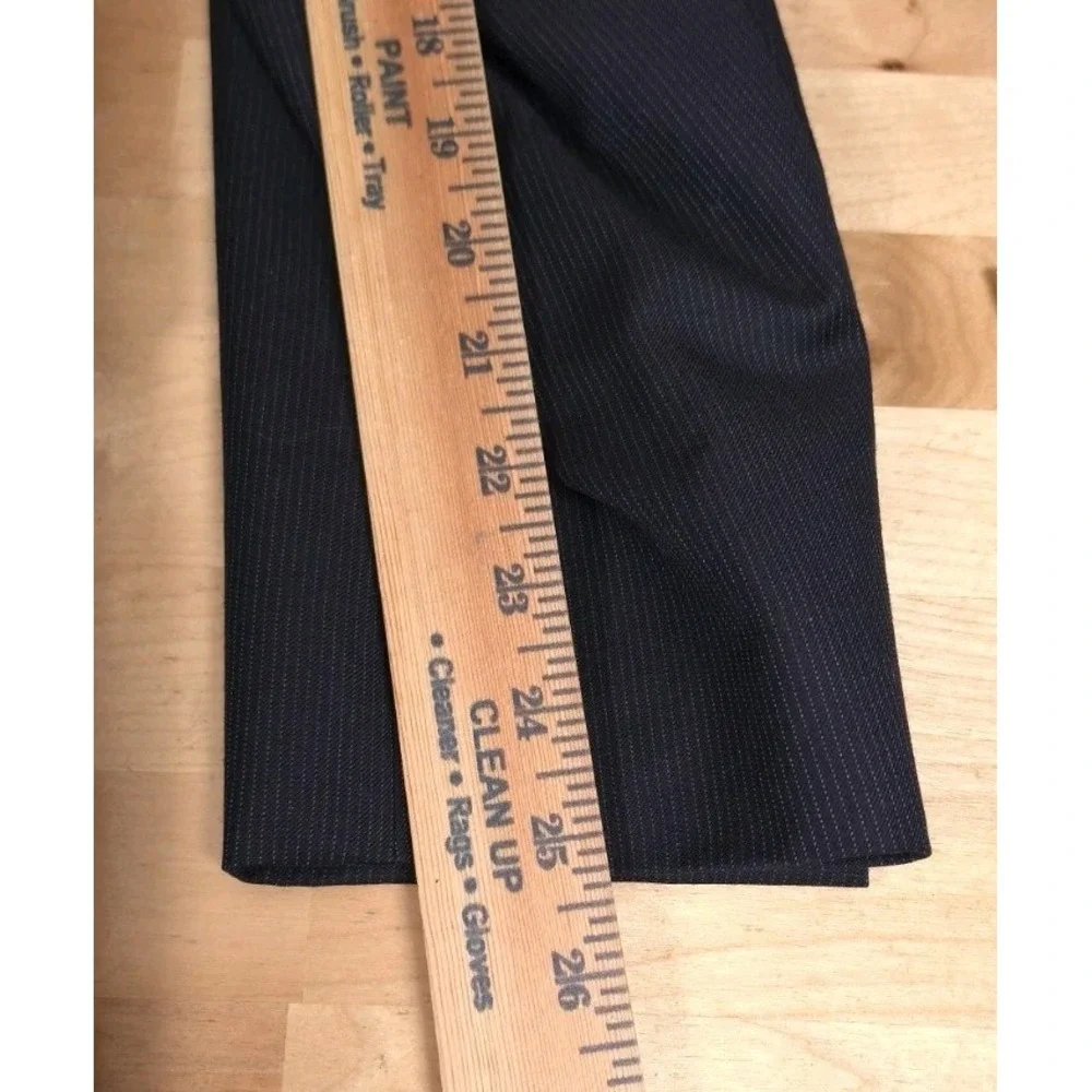 SuitSupply Super 110s Wool Suit Navy Blue Stripe Mens 38L 32x34